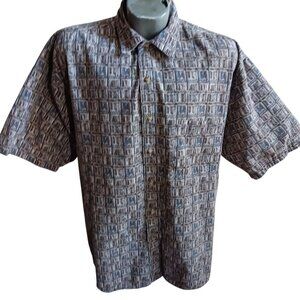 Vintage 1980's Wild Print Shirt Mens XL Summer OG Hip Hop Club